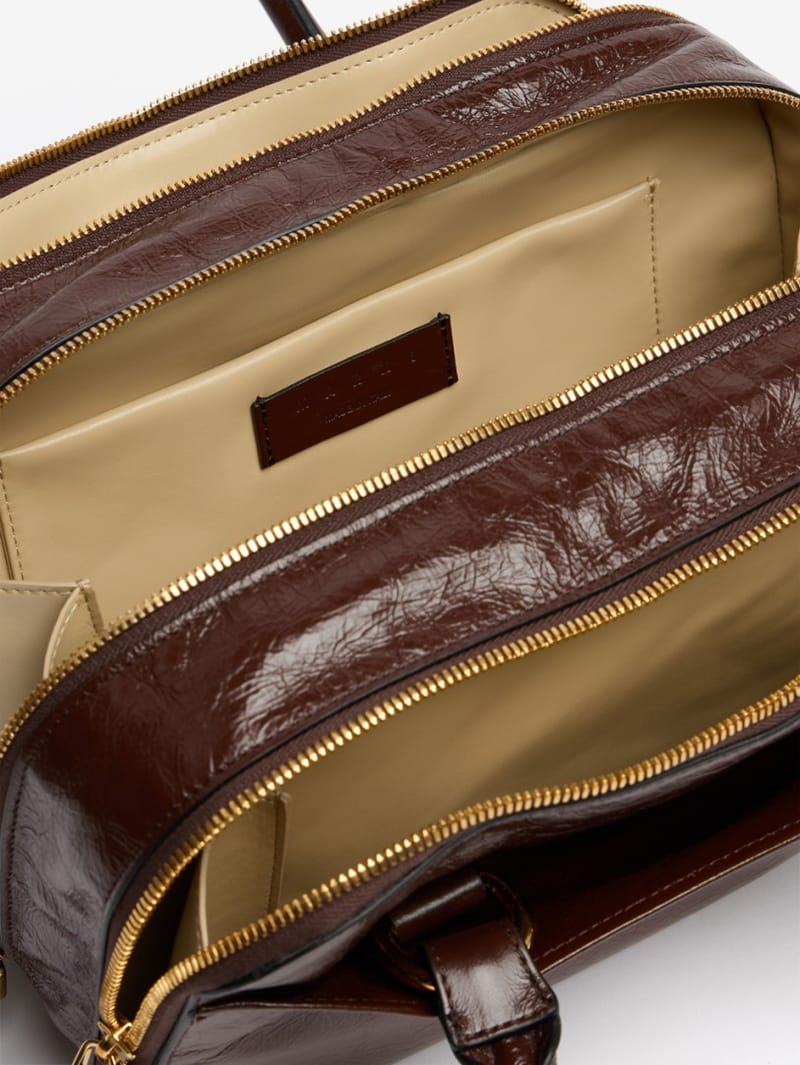 Marni: Leather Small Bauletto shoulder bag