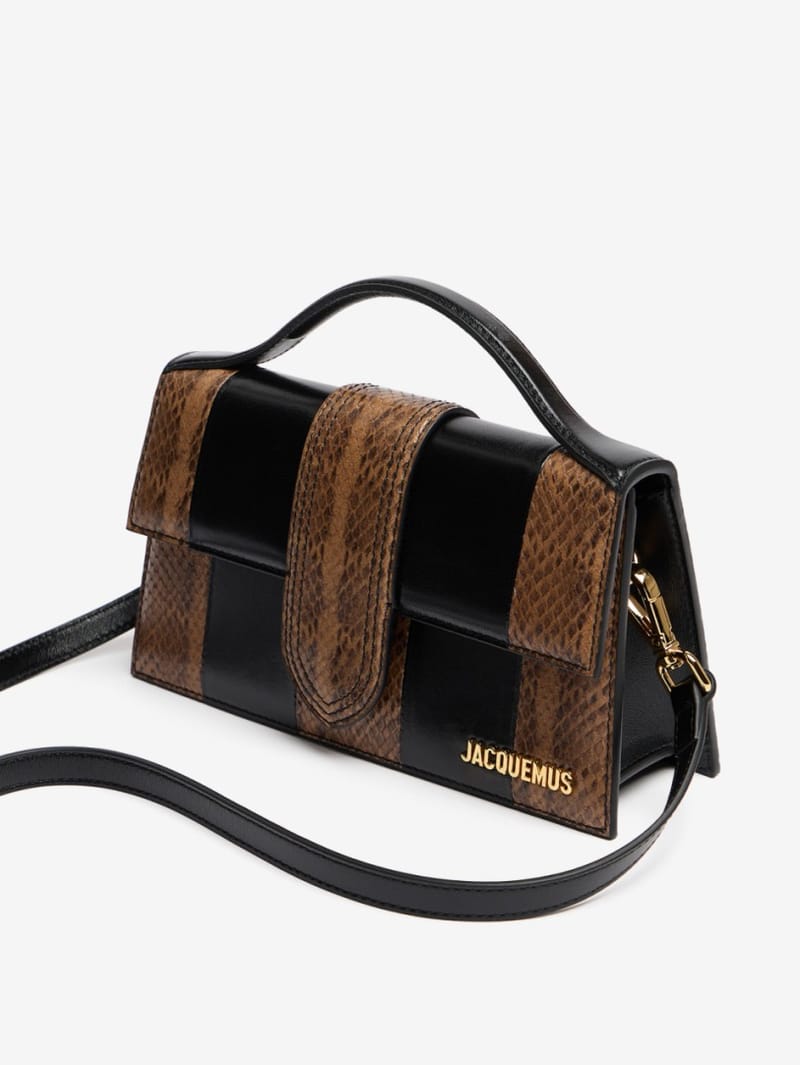 Jacquemus: Le Grand Bambino croco embossed bag