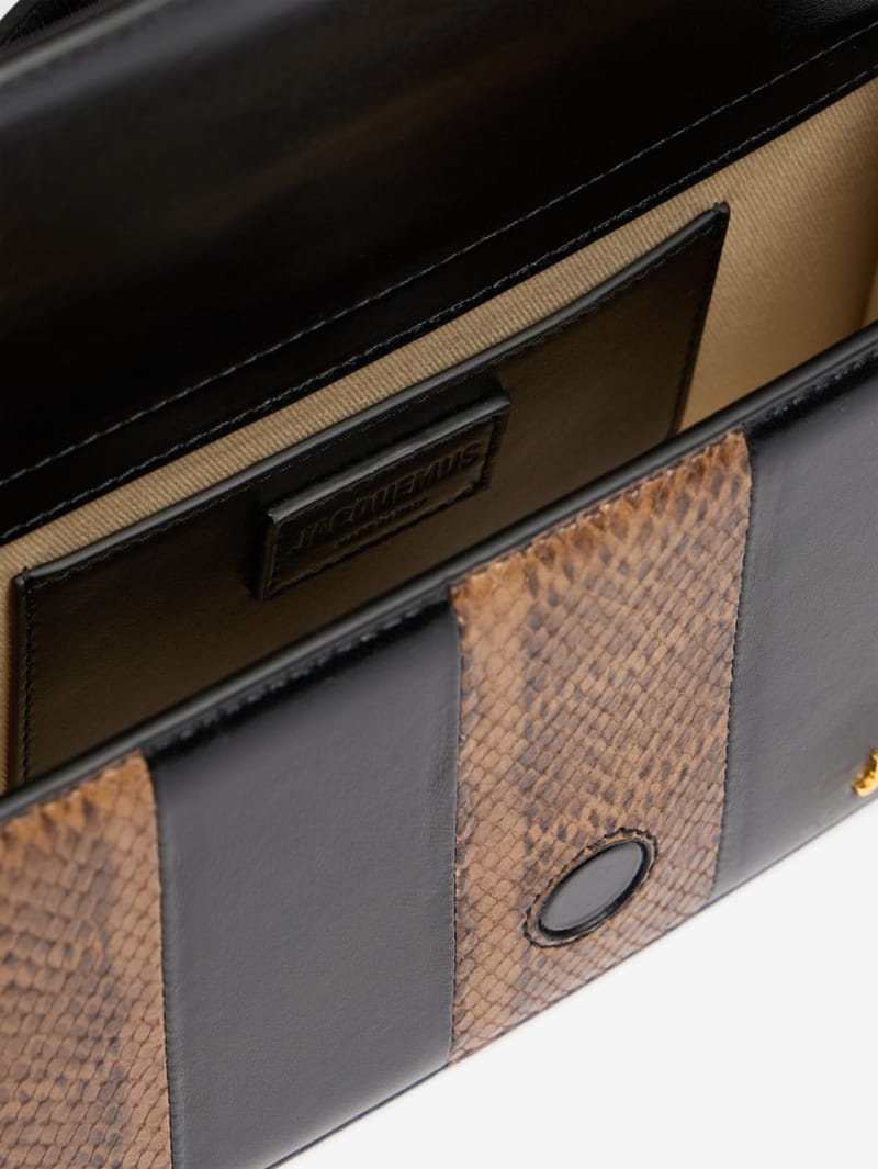 Jacquemus: Le Grand Bambino croco embossed bag