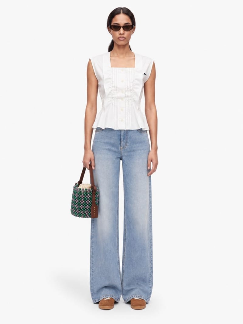 MSGM - Camicia a maniche corte in cotone con logo