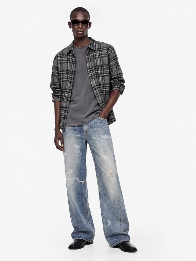 MSGM - Long sleeve check print shirt