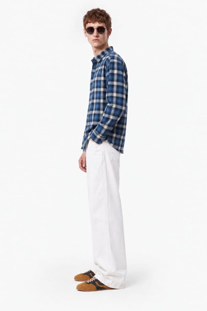 Dsquared2: D2 washed check cotton shirt