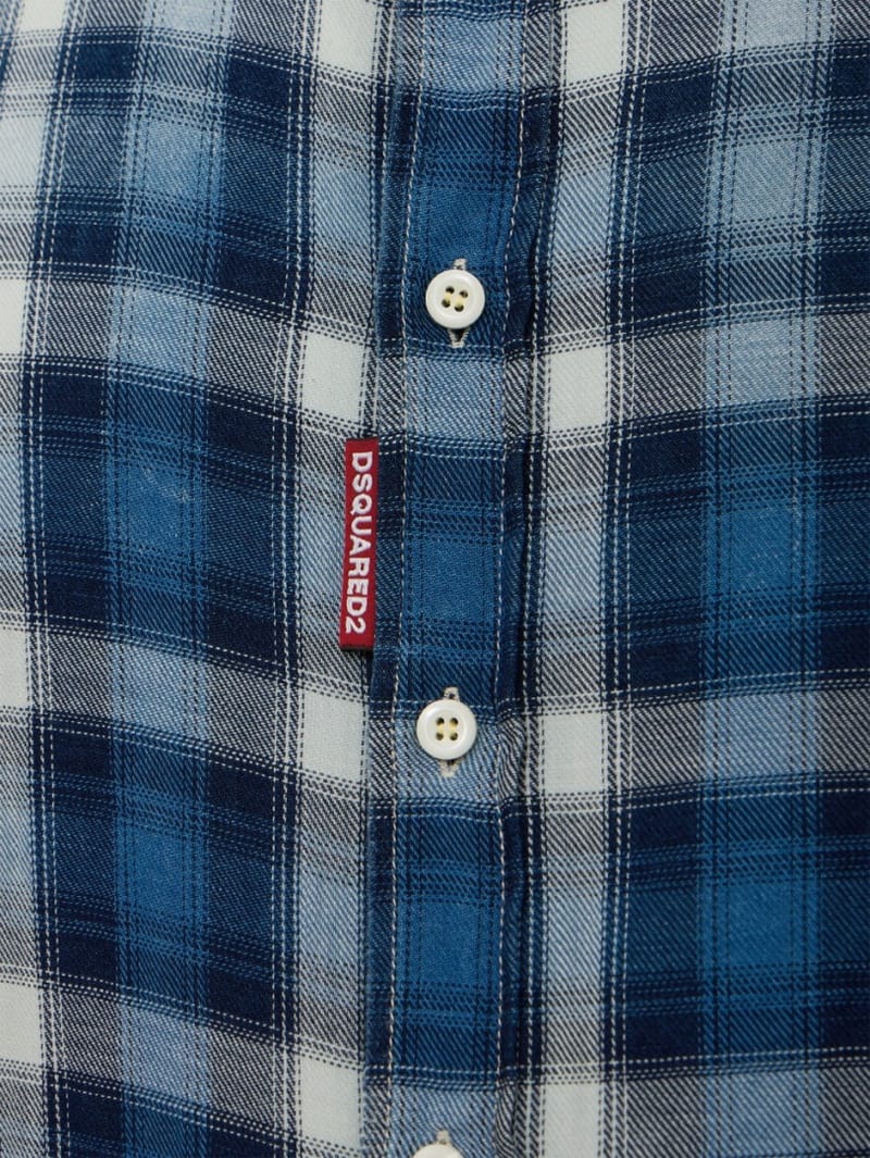 Dsquared2: D2 washed check cotton shirt