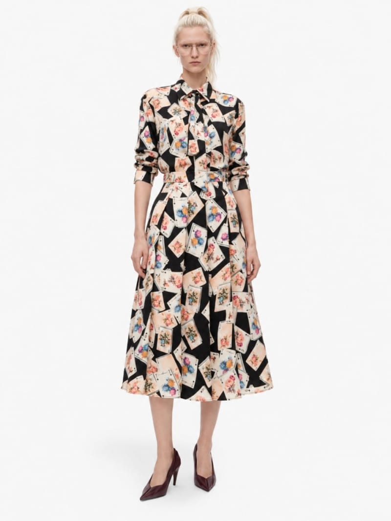 MSGM - Camicia stampata con sciarpa