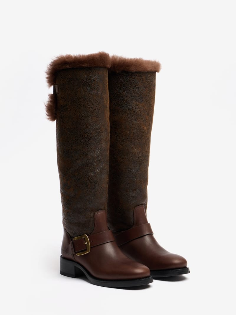 Dsquared2 - Canadian leather & fur biker boots