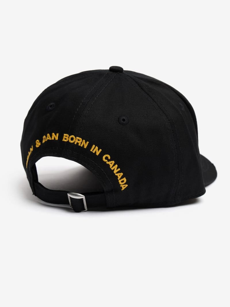 Dsquared2: Flag patch cotton canvas baseball cap