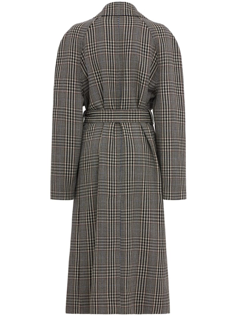 Stella McCartney: Abrigo de lana a cuadros con cinturón