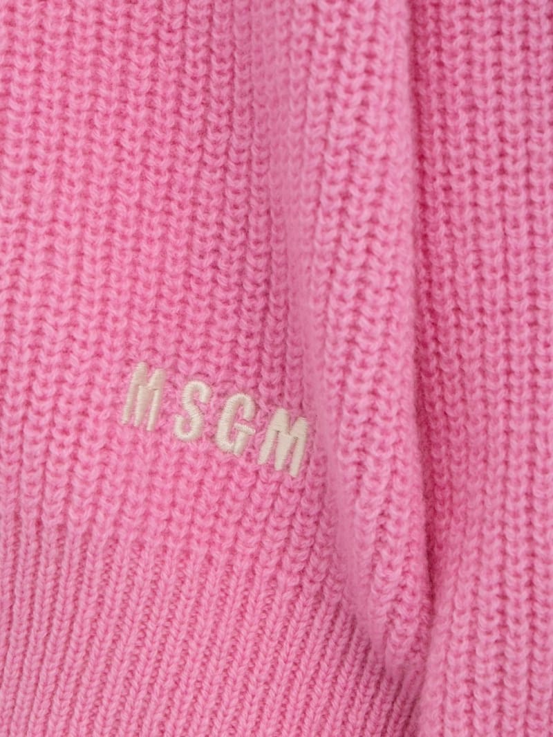 MSGM: Cardigan a coste con scollo a V