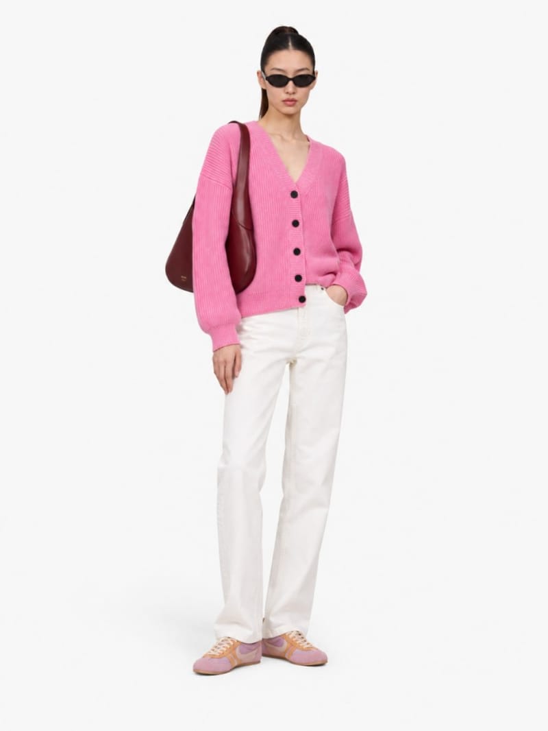 MSGM - Cardigan a coste con scollo a V