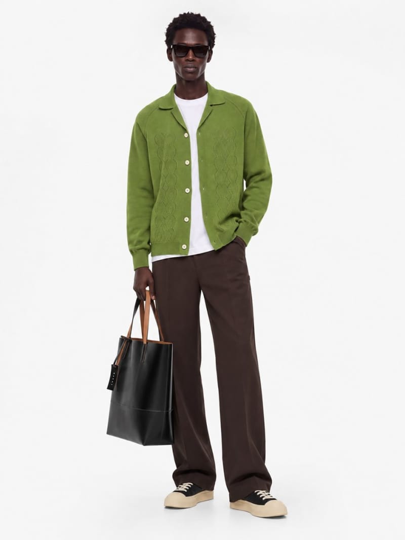 Marni: Pointelle knit techno cardigan