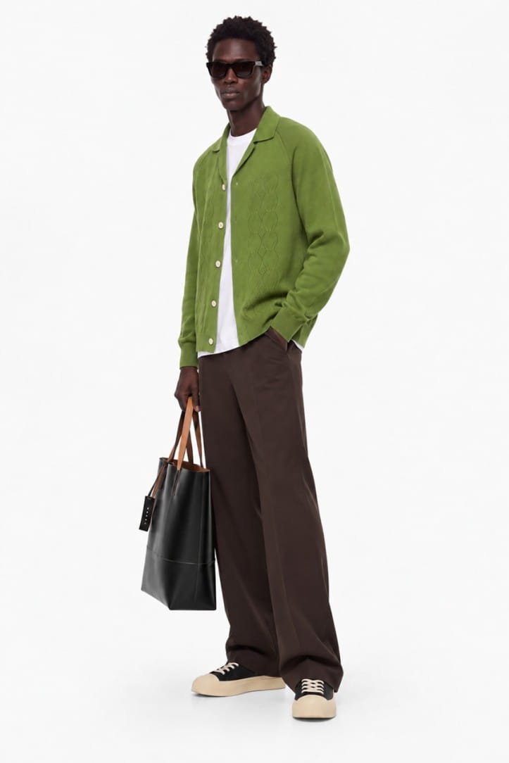 Marni: Pointelle knit techno cardigan