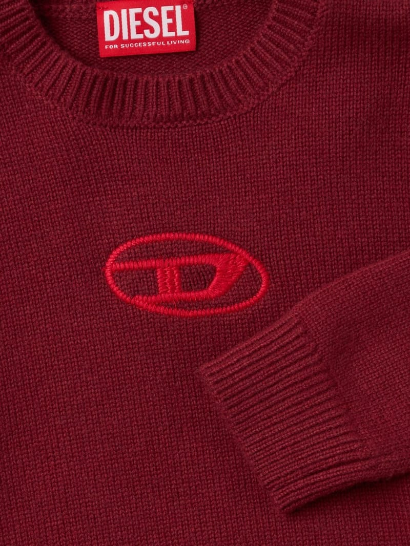 Diesel Kids: Cotton crewneck sweatshirt w/logo
