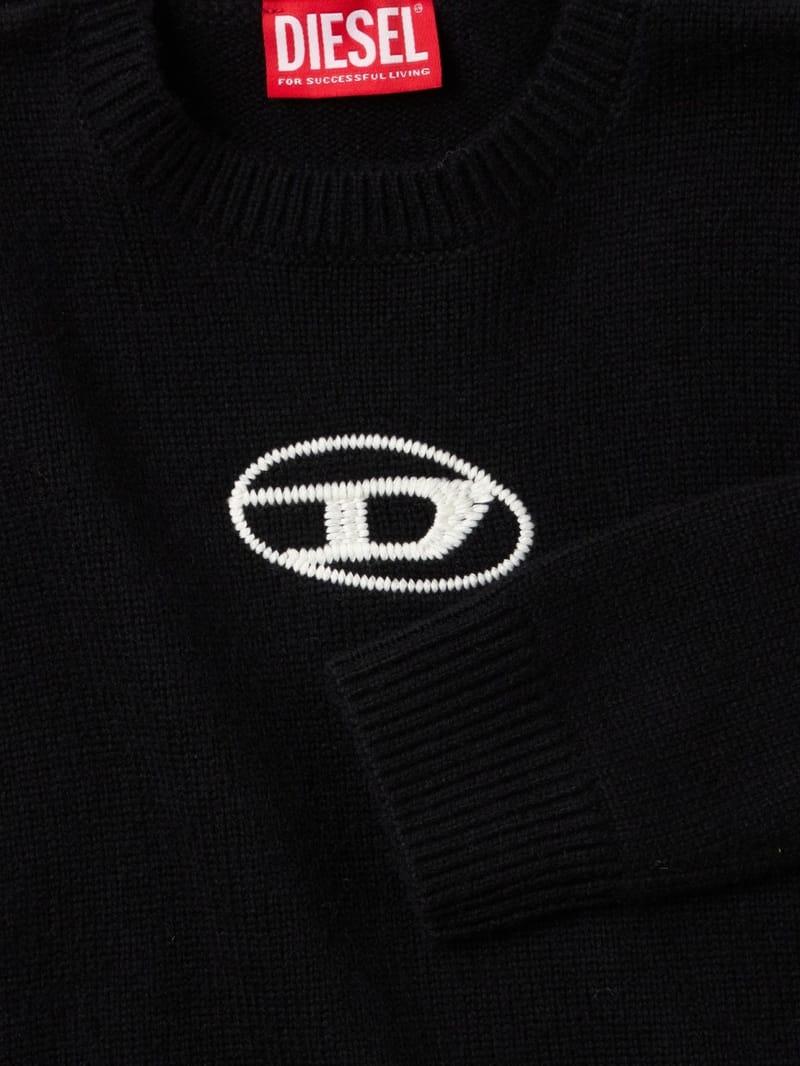 Diesel Kids: Cotton crewneck sweatshirt w/logo