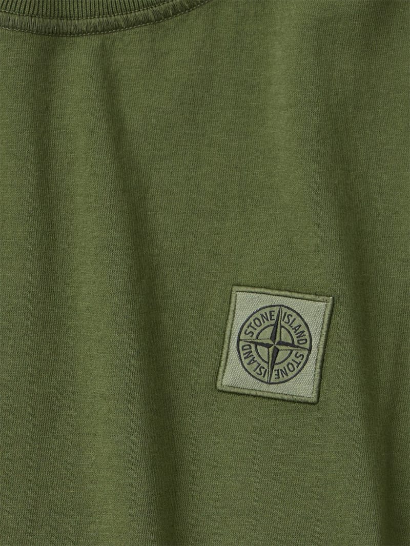 Stone Island Junior: 带有标志的棉质针织T恤