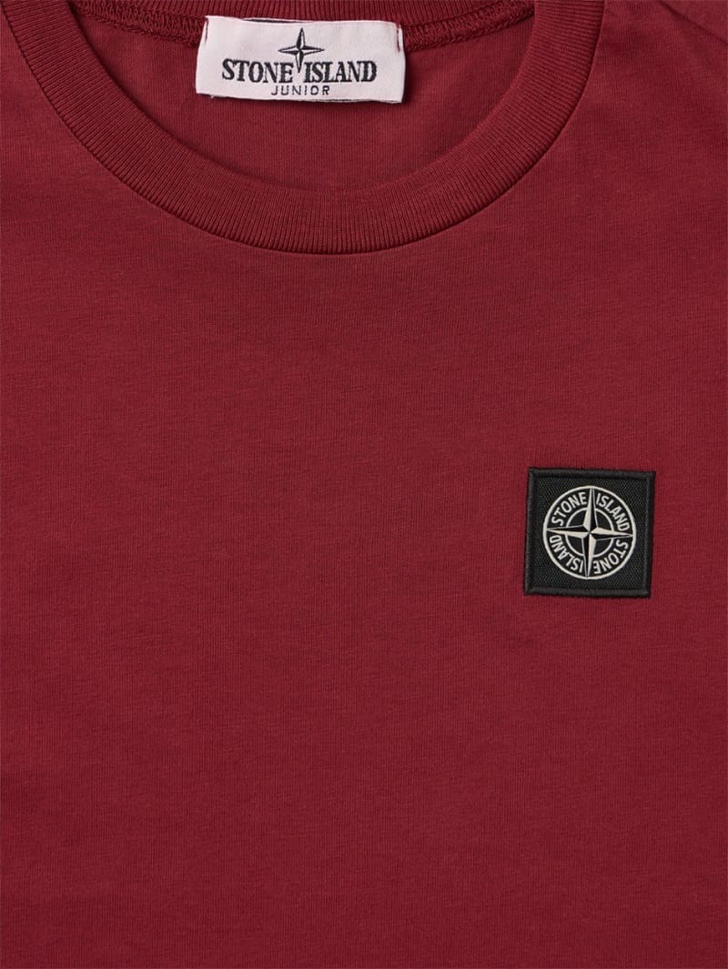 Stone Island Junior: 带logo的棉质针织T恤
