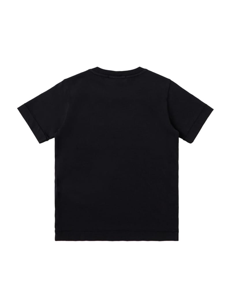 Stone Island Junior: 印有logo的棉质平纹T恤
