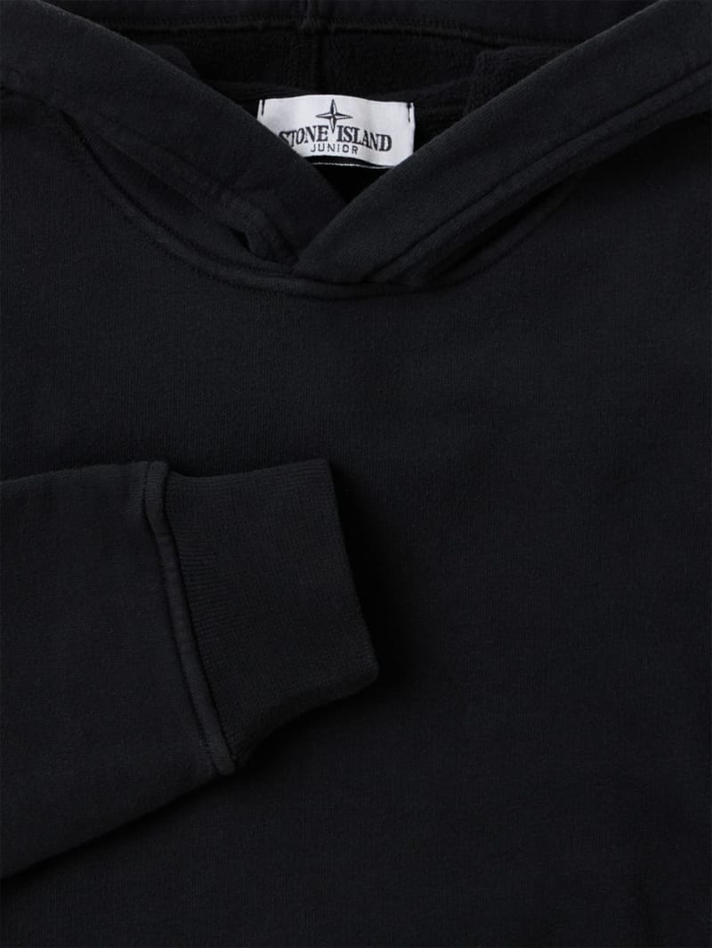 Stone Island Junior - 棉质连帽卫衣