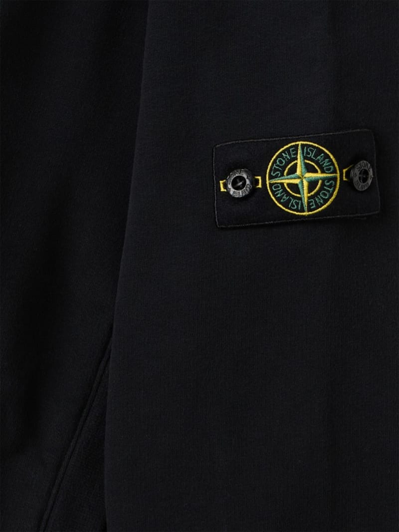 Stone Island Junior - 棉质连帽卫衣