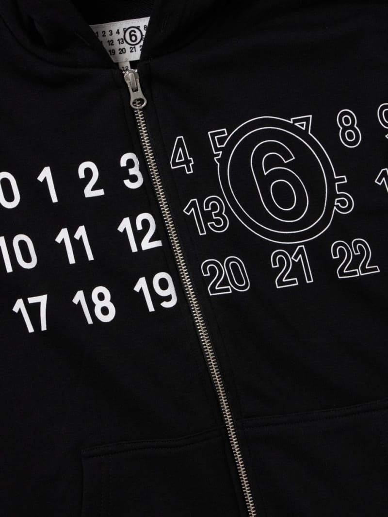 MM6 Maison Margiela: Cotton zip-up hoodie
