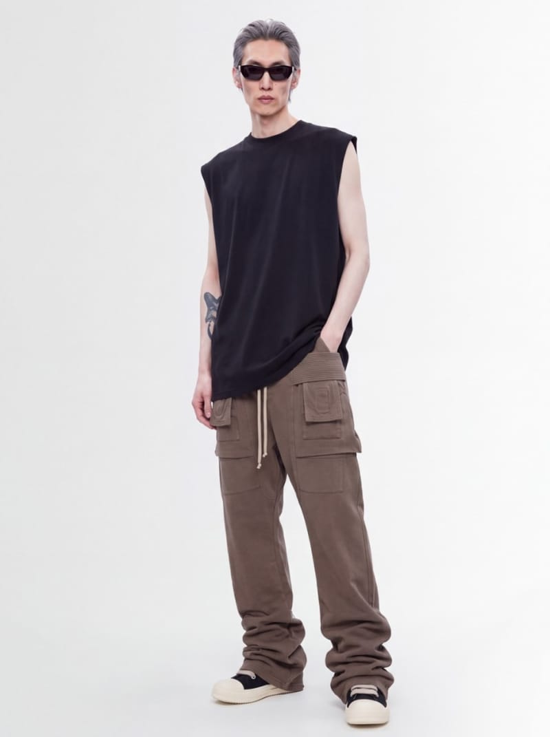 Rick Owens DRKSHDW - Pantaloni cargo con cordón ajustable