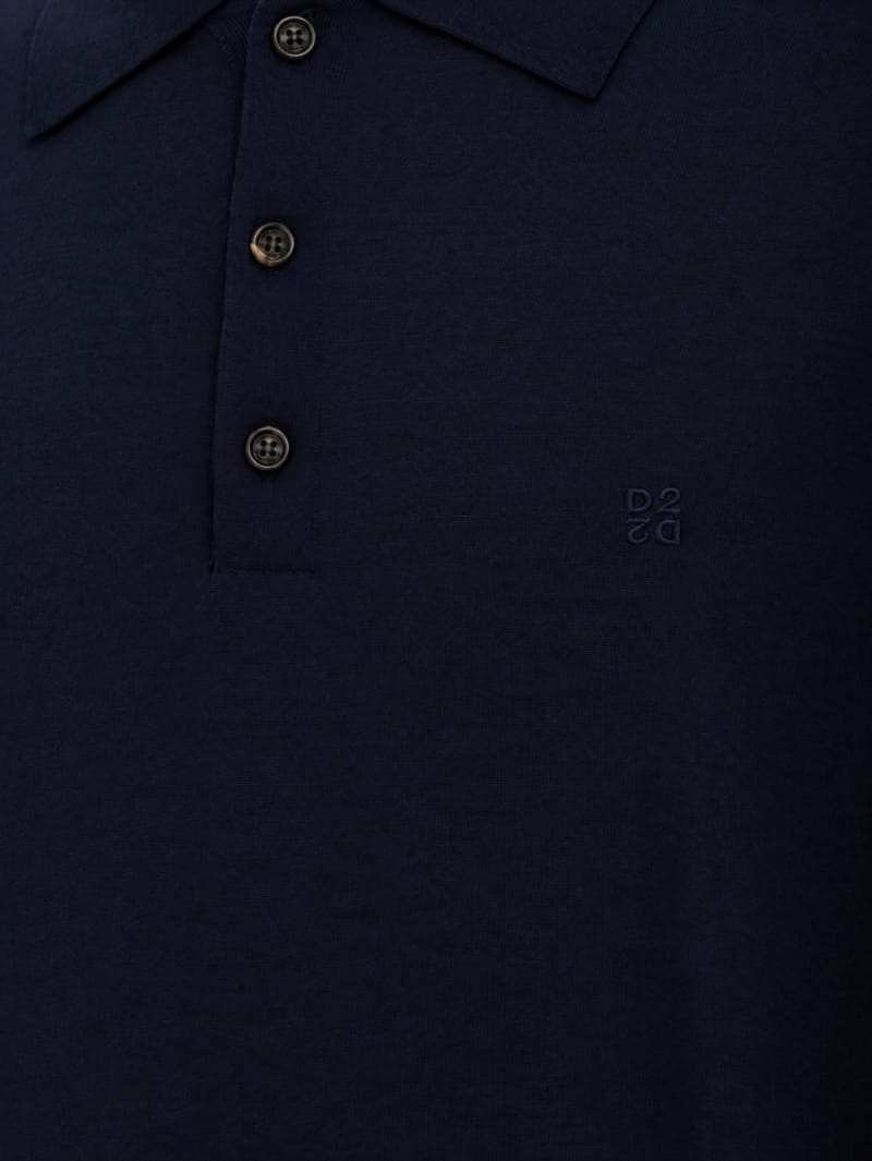 Dsquared2: D2 Upside Down Long Sleeves Polo