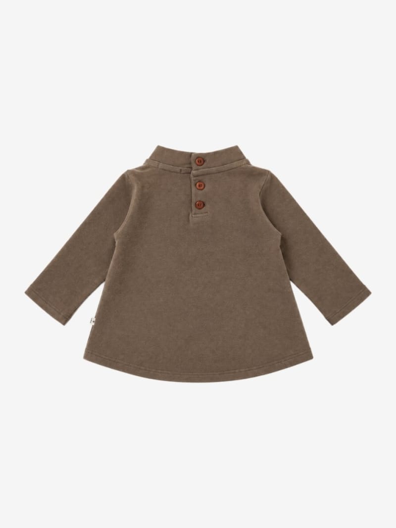 1 + IN THE FAMILY: Top with tie collar