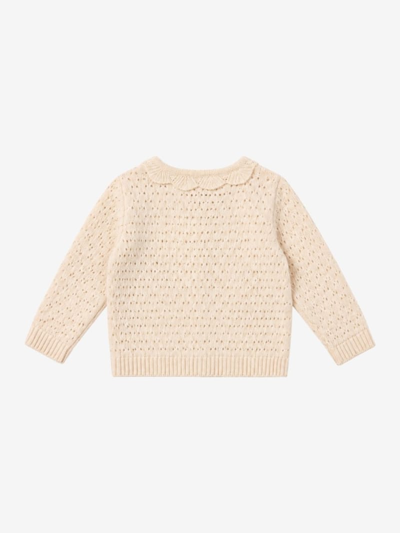 1 + IN THE FAMILY: Pointelle cardigan