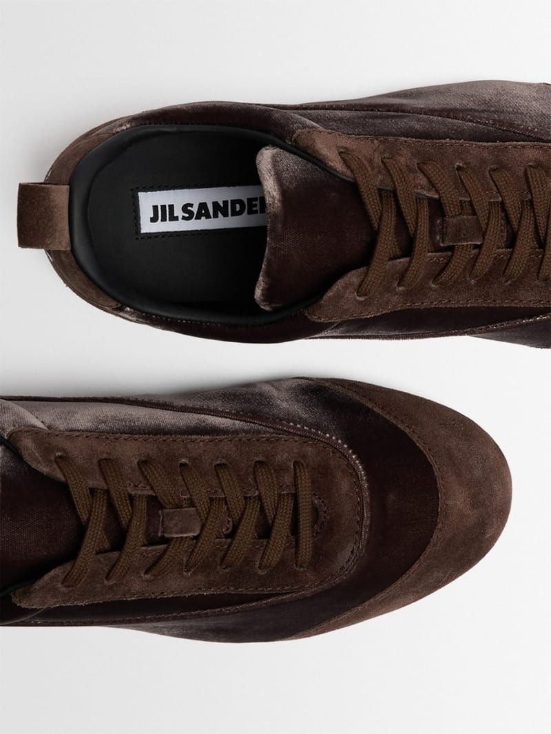 Jil Sander: Etage Viskose Samt Sneakers