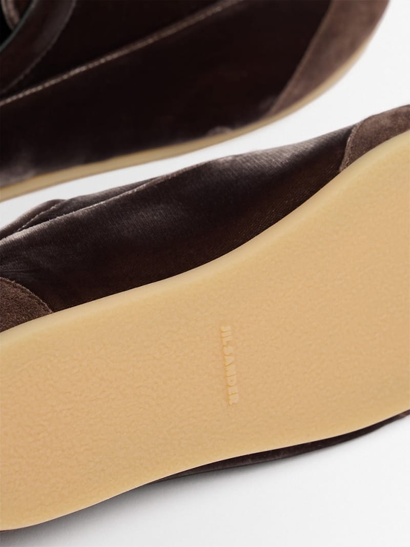 Jil Sander: Etage Viskose Samt Sneakers