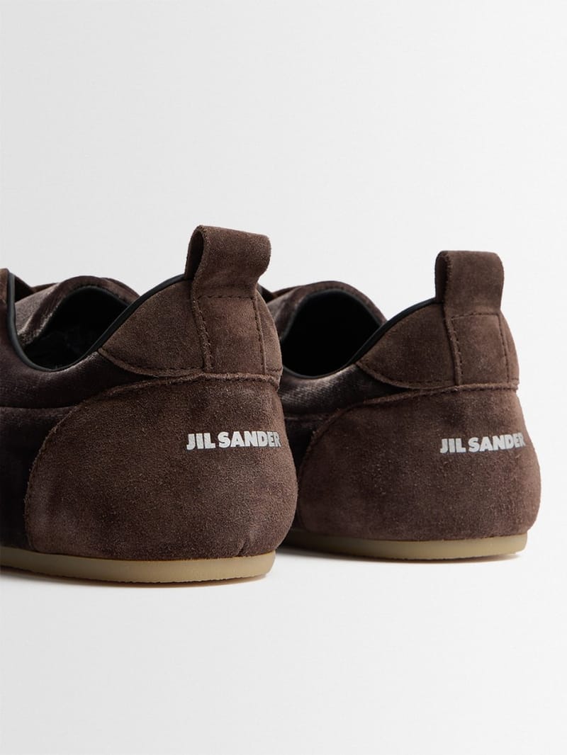 Jil Sander: Etage Viskose Samt Sneakers