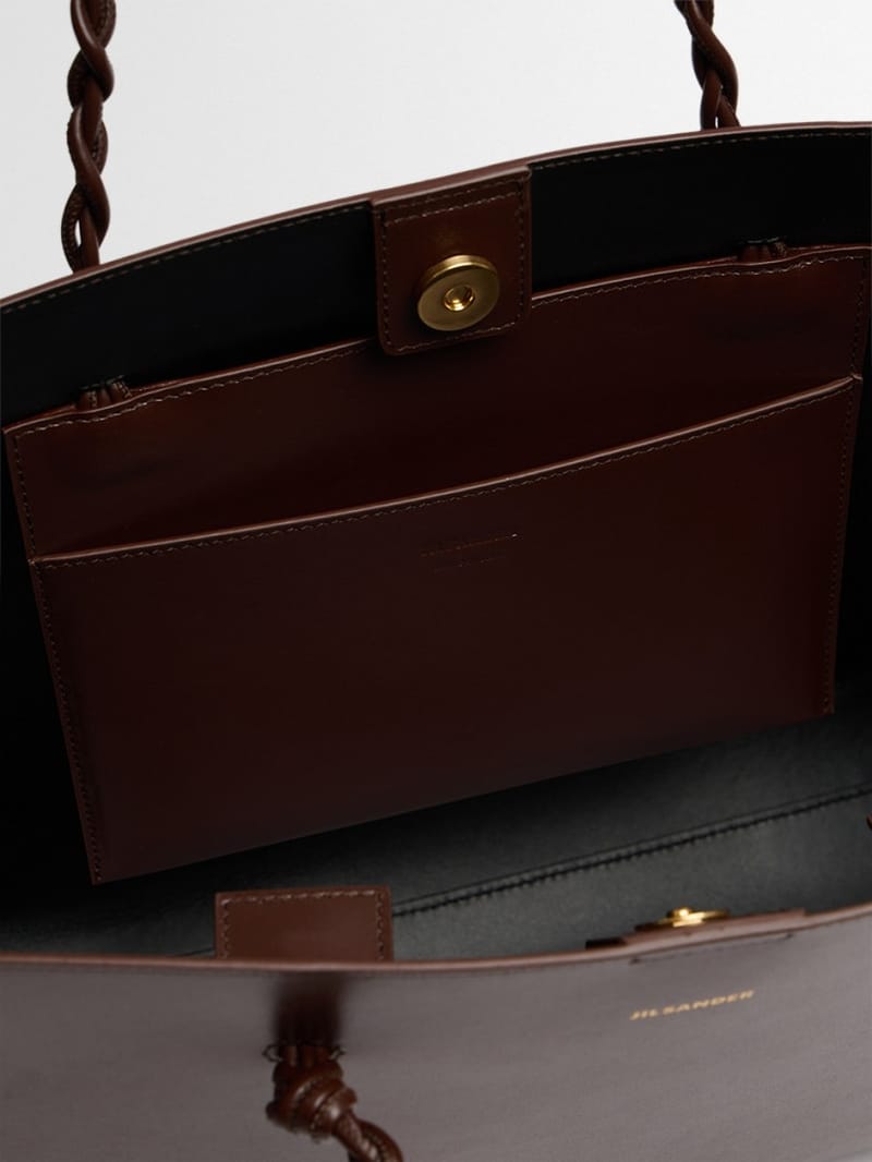 Jil Sander: Tangle EW Schultertasche aus Kalbsleder
