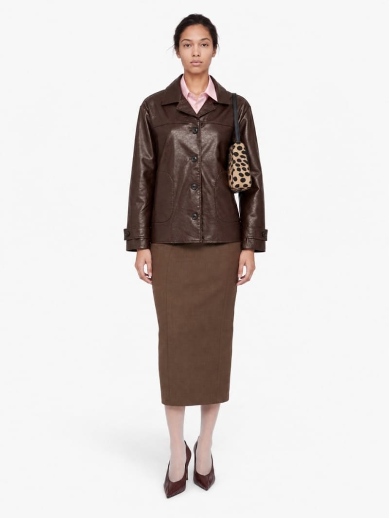 LA PISCINE: Faux patent leather jacket