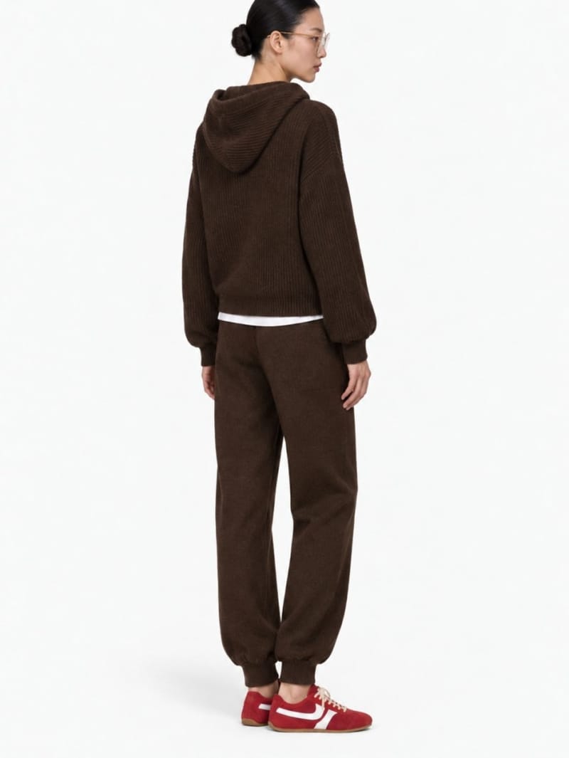 MSGM: Felpa con cappuccio a coste con logo