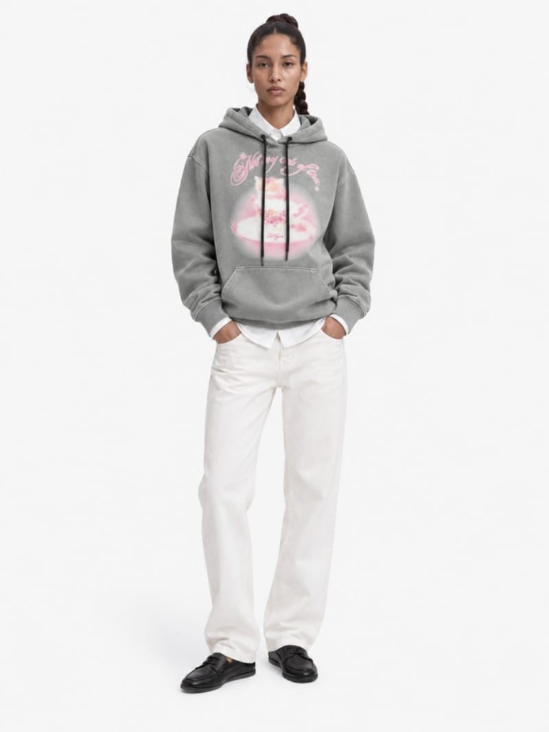 MSGM - Felpa con cappuccio stampata