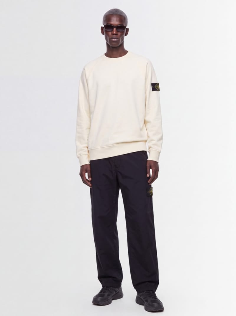 Stone Island - 拉格兰袖棉质圆领卫衣