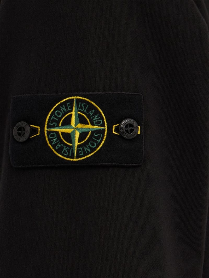 Stone Island: 带背襟的棉质圆领卫衣