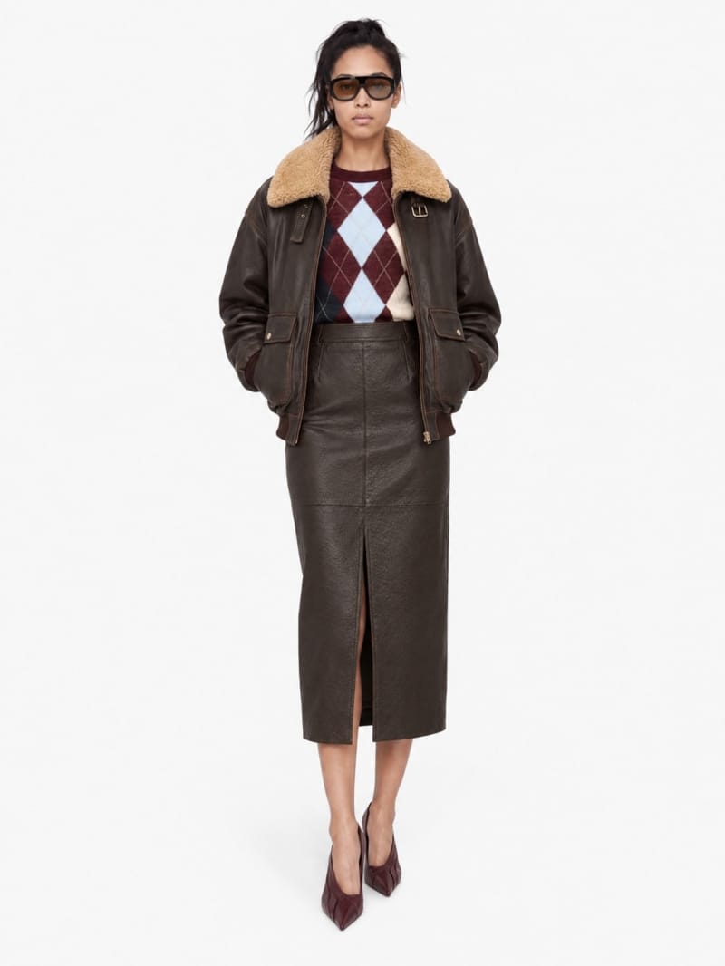 LUISA SPAGNOLI - Fidente leather skirt
