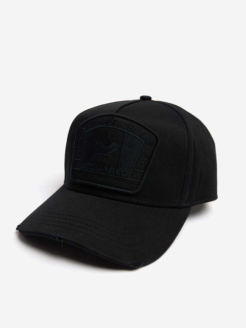 Dsquared2: Flag patch cotton canvas baseball hat