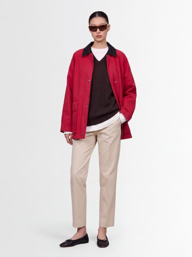 CRUNA - Flat front barrel fit pants