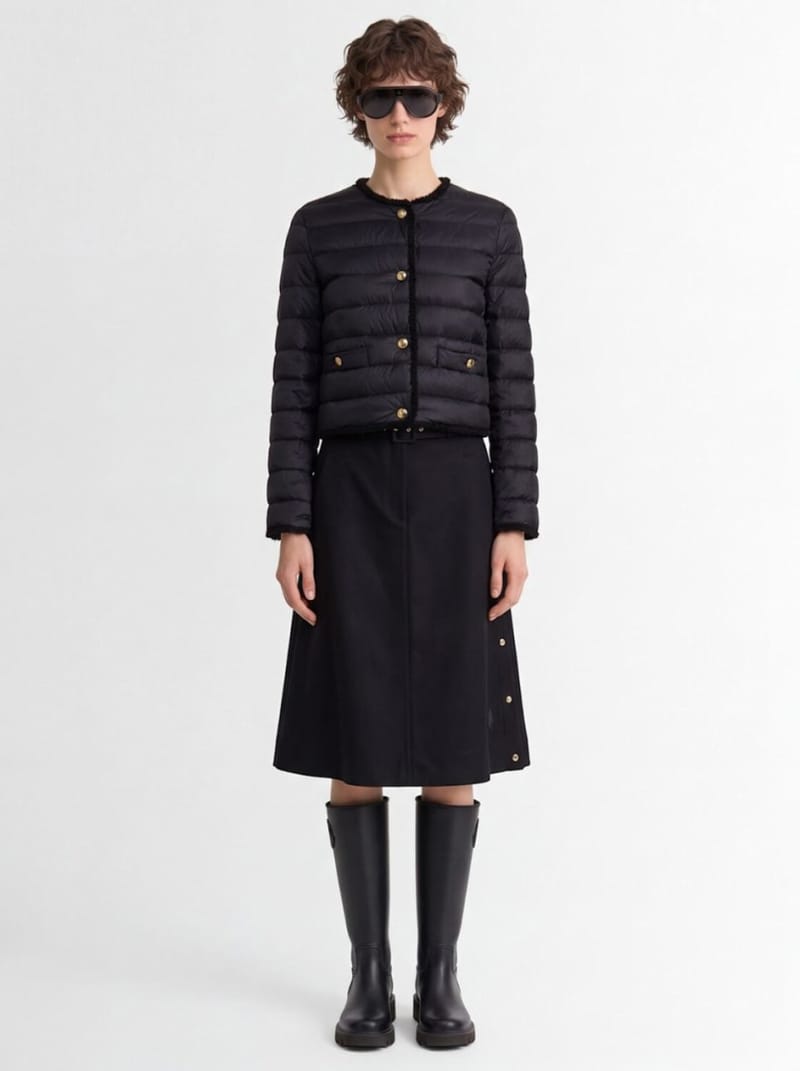Moncler - 带扣闭合的短款羽绒服