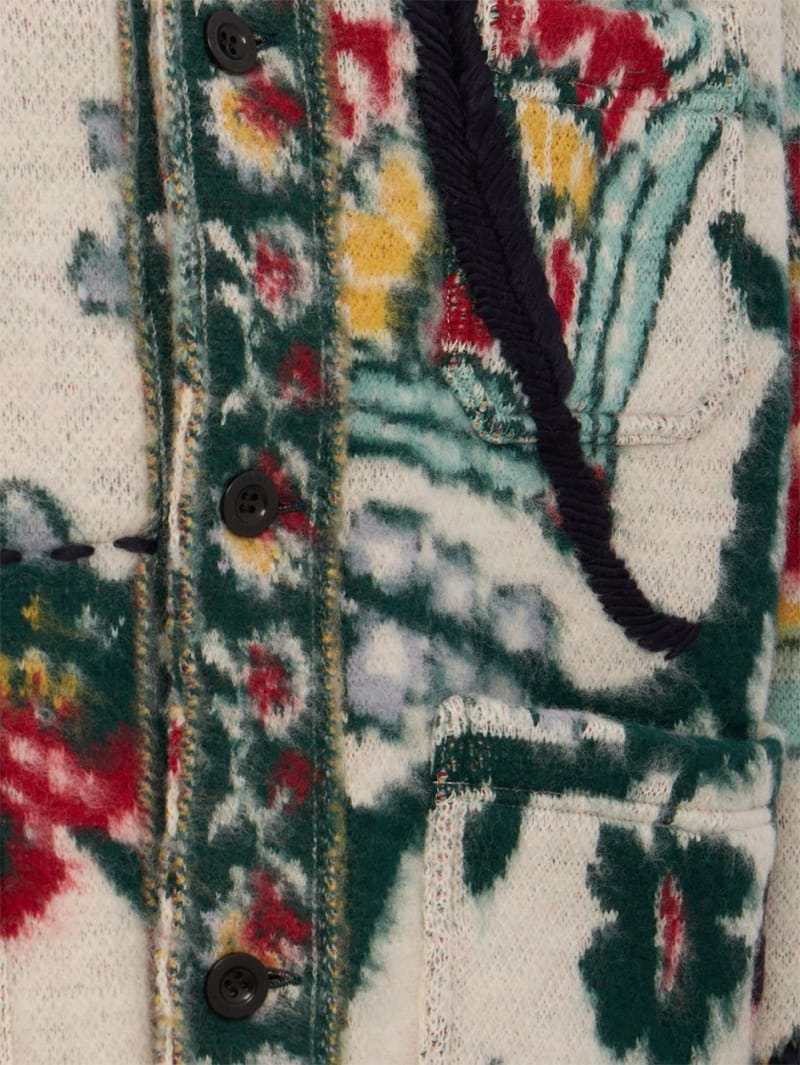 Sacai: Floral Jacquard Knit Blouson