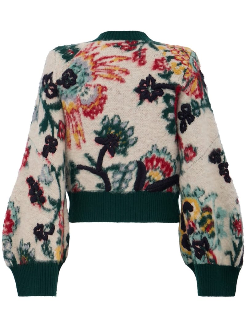 Sacai: Floral Jacquard Knit Blouson