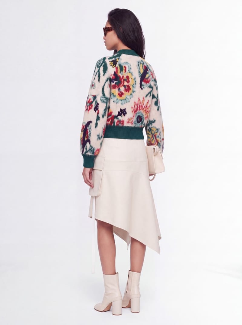 Sacai: Floral Jacquard Knit Blouson