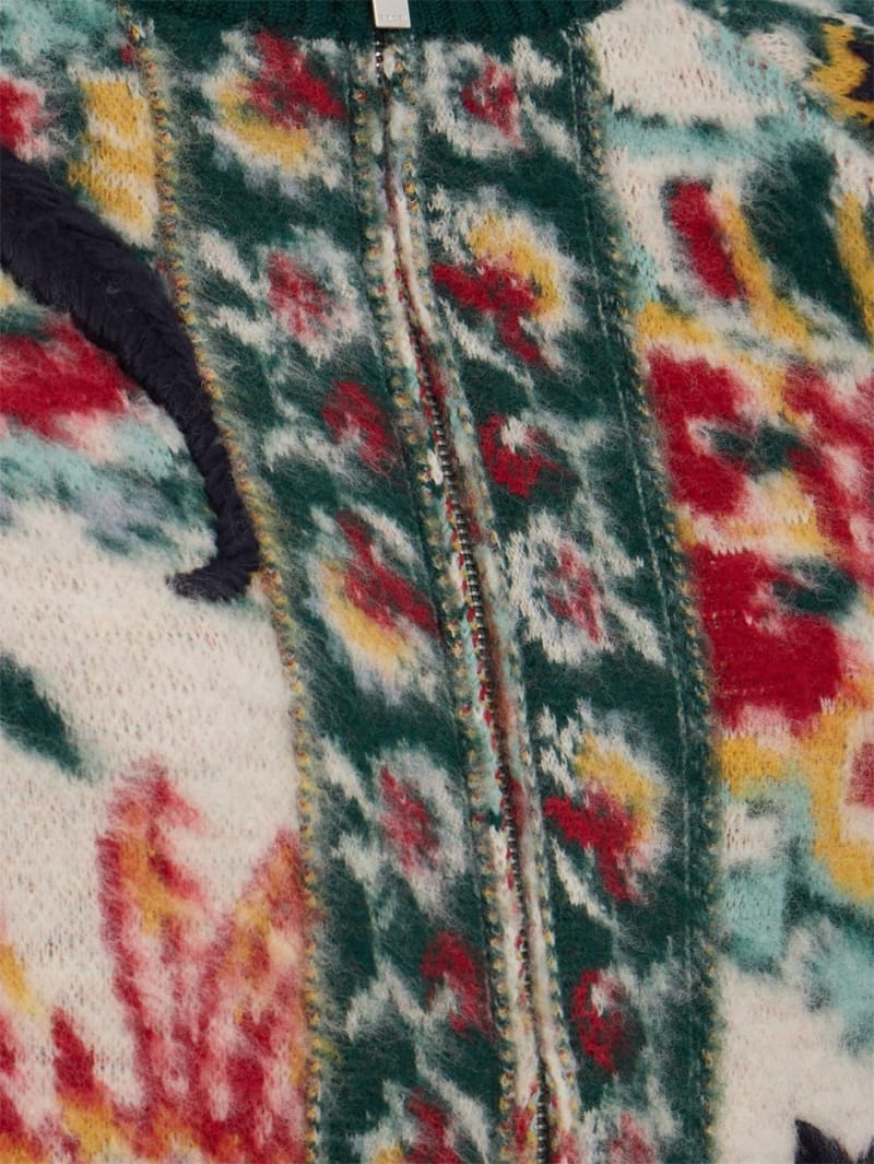 Sacai: Floral Jacquard Knit Blouson