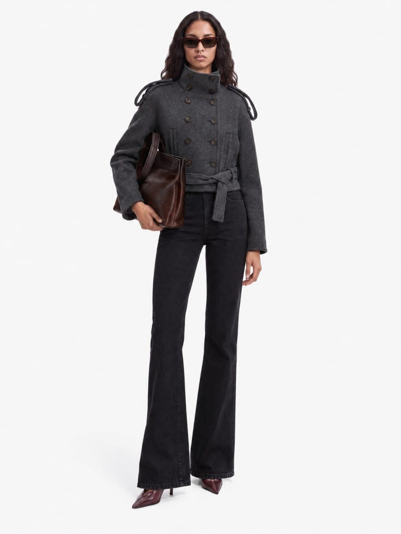 7 For All Mankind - Kurze zweireihige Wolljacke