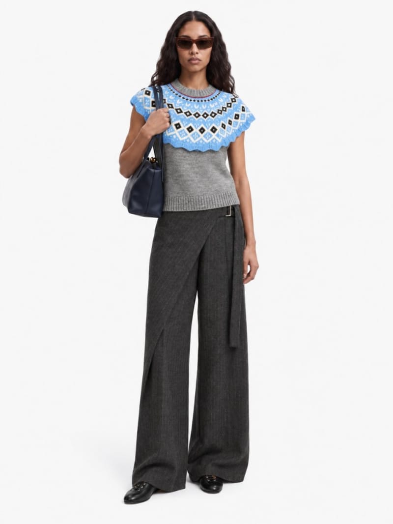 MSGM - Gilet con collo a mantellina
