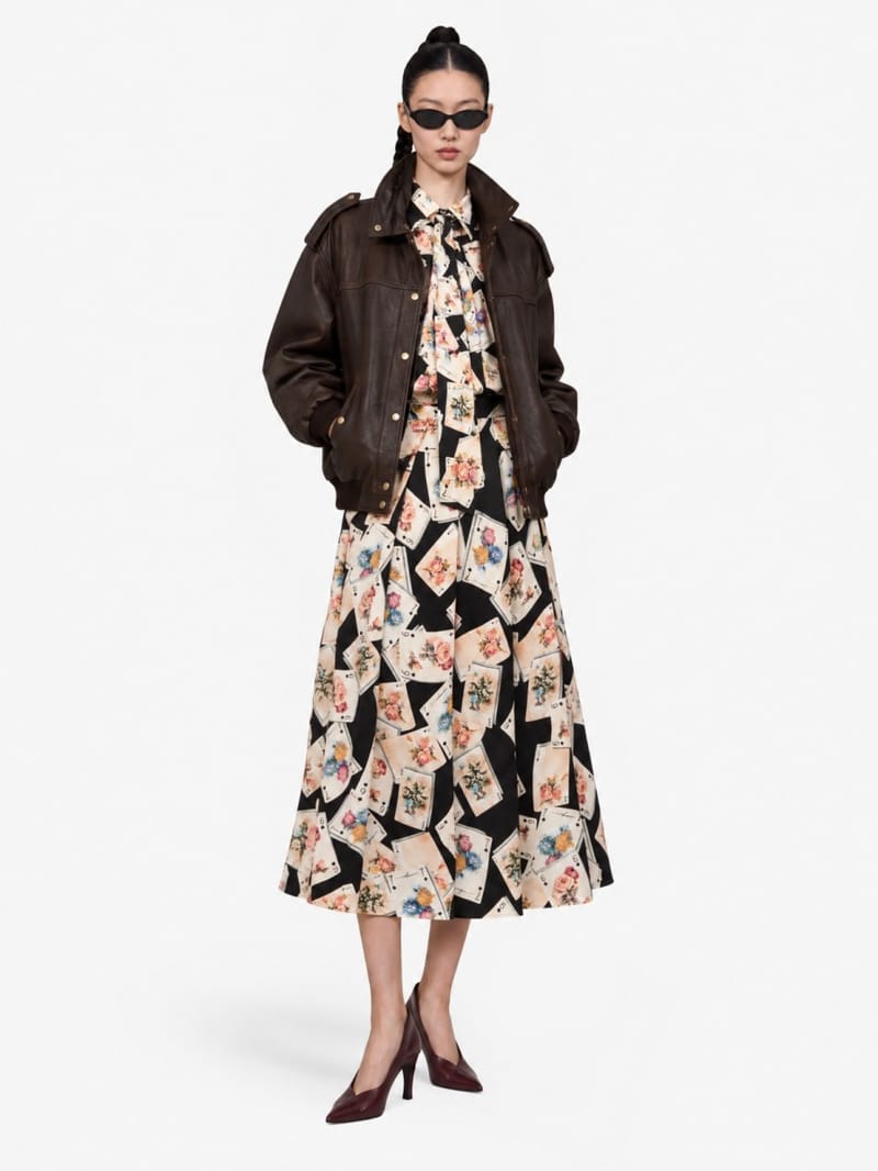 MSGM - Gonna midi plissettata stampata