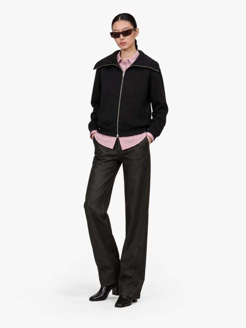 7 For All Mankind - High neck zip hoodie