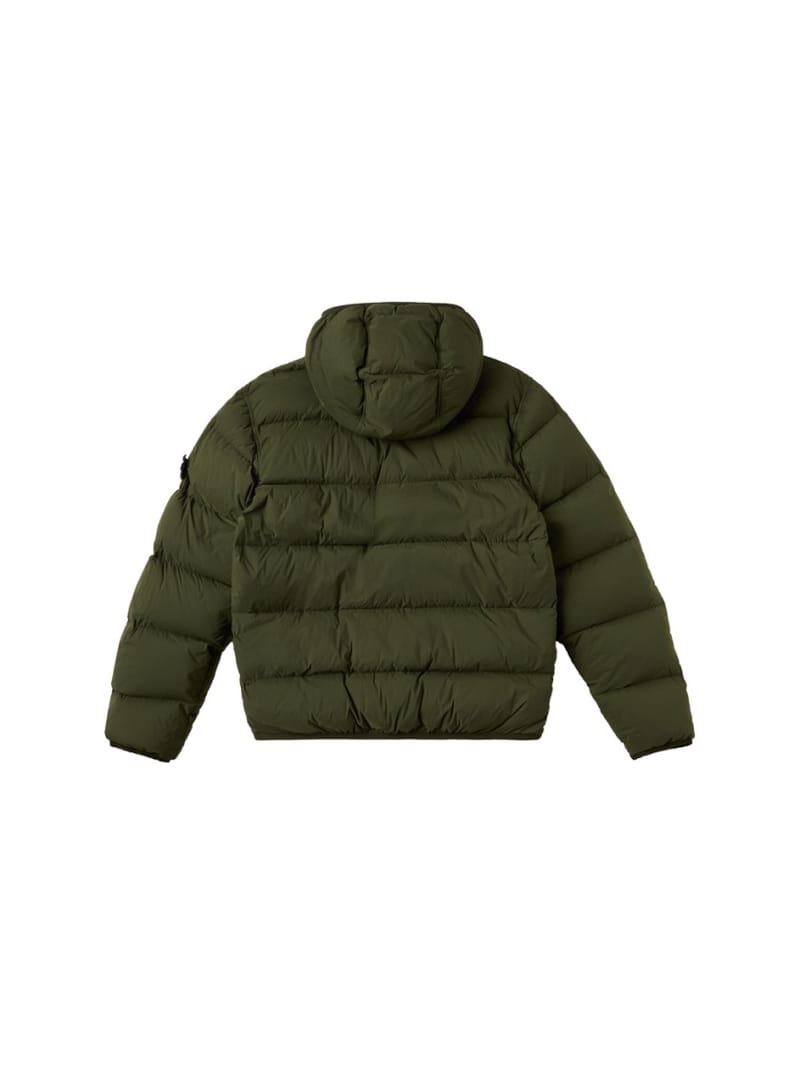 Stone Island Junior: 连帽尼龙羽绒夹克