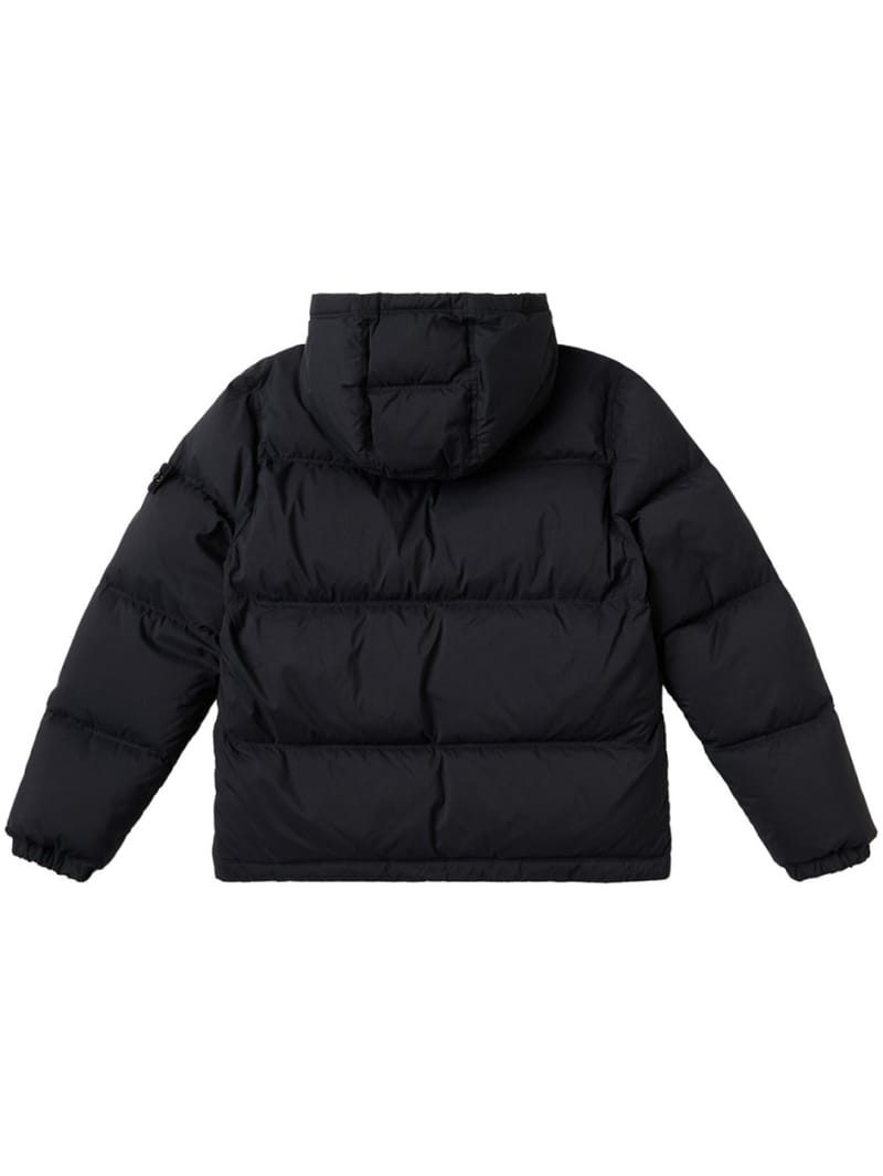 Stone Island Junior: 连帽尼龙羽绒夹克